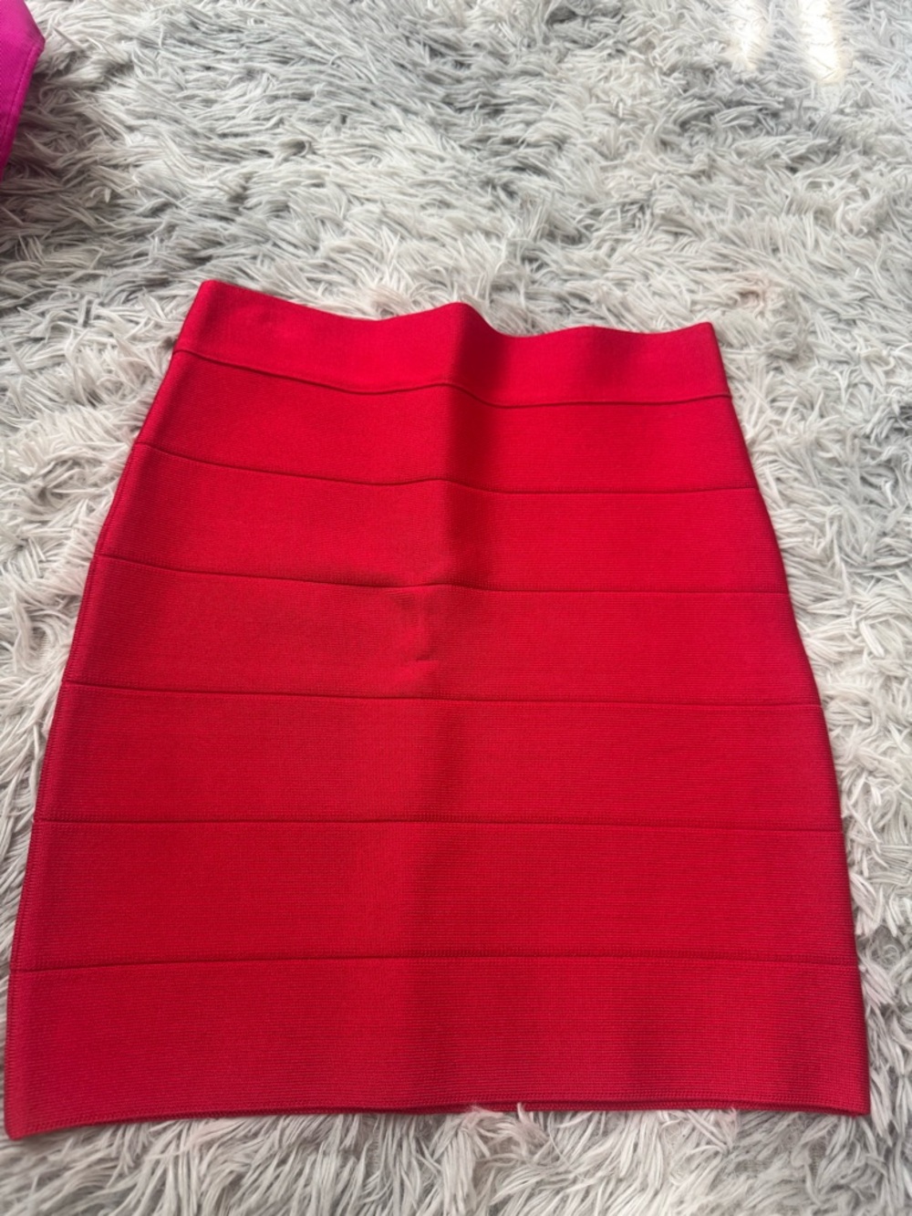 bebe Red Bandage Pencil Skirt